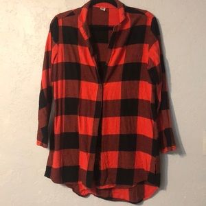 Old navy plaid button down top